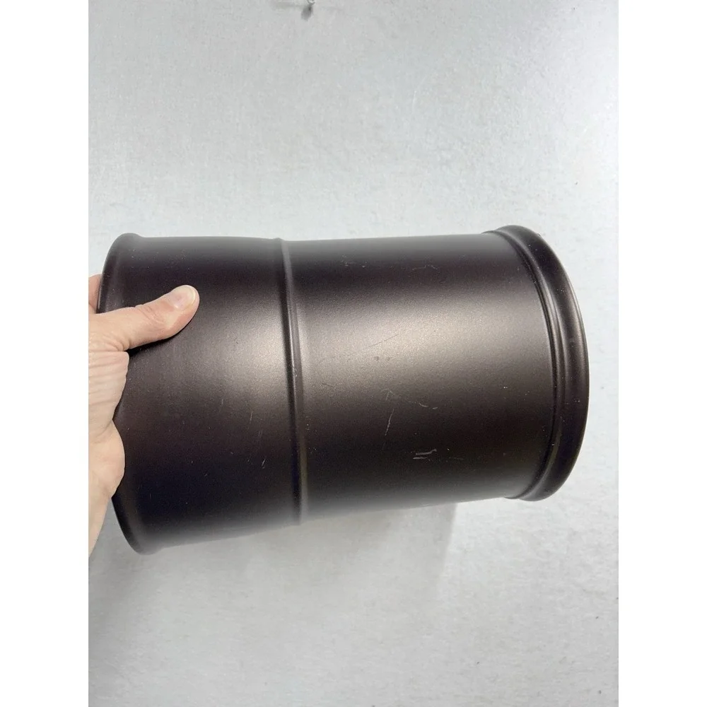 Metal Canister Dark Brown 10 x 8 Inches